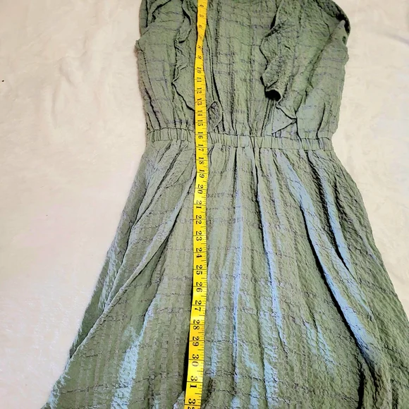 Zara Green Long Sleeve Flutter Sundress - Picture 9 of 9